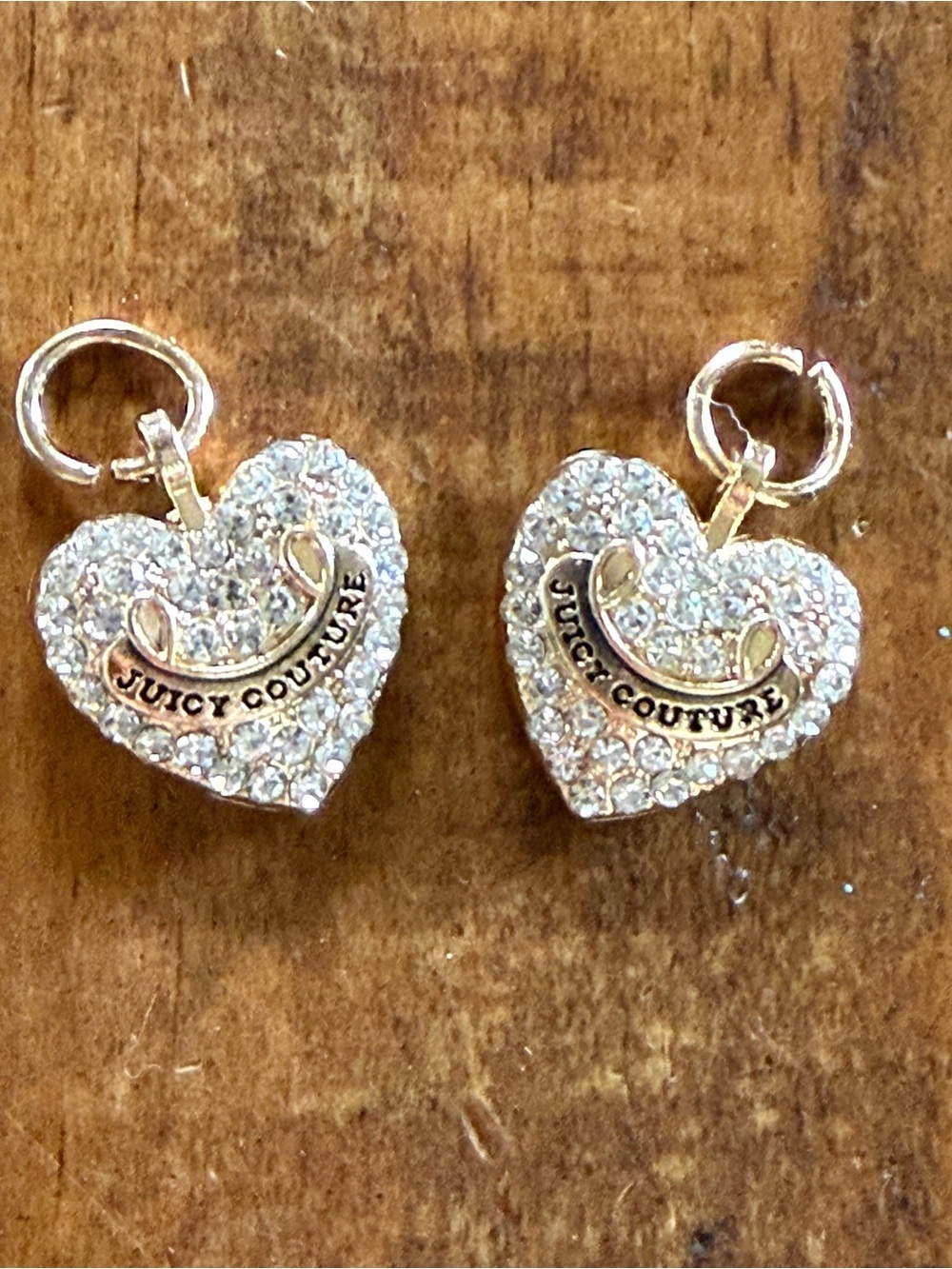 Set Of 2 JUICY COUTURE heart Bling Charms NWOT